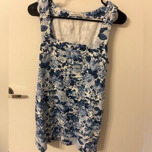 Abercrombie & Fitch Blue Floral Tank Top